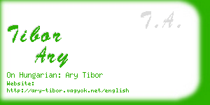 tibor ary business card